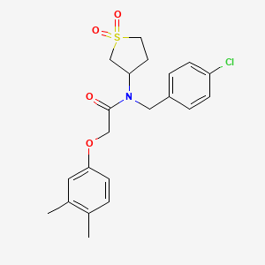 molecular formula C21H24ClNO4S B15028453 N-(4-chlorobenzyl)-2-(3,4-dimethylphenoxy)-N-(1,1-dioxidotetrahydrothiophen-3-yl)acetamide 