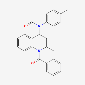 molecular formula C26H26N2O2 B15028464 N-(1-Benzoyl-2-methyl-1,2,3,4-tetrahydro-quinolin-4-yl)-N-p-tolyl-acetamide 