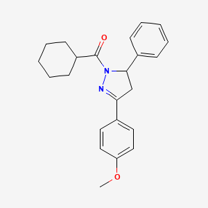 cyclohexyl[3-(4-methoxyphenyl)-5-phenyl-4,5-dihydro-1H-pyrazol-1-yl]methanone