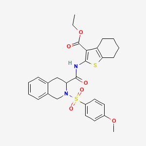 molecular formula C28H30N2O6S2 B15028472 Ethyl 2-[({2-[(4-methoxyphenyl)sulfonyl]-1,2,3,4-tetrahydroisoquinolin-3-yl}carbonyl)amino]-4,5,6,7-tetrahydro-1-benzothiophene-3-carboxylate 