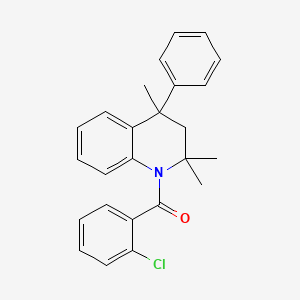 molecular formula C25H24ClNO B15028474 (2-chlorophenyl)(2,2,4-trimethyl-4-phenyl-3,4-dihydroquinolin-1(2H)-yl)methanone 