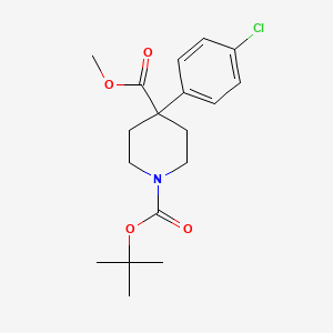 molecular formula C18H24ClNO4 B1502848 1-Boc-4-(4-chlorophenyl)-4-piperidinecarboxylic acid methyl ester CAS No. 849106-01-0