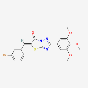 (5Z)-5-(3-bromobenzylidene)-2-(3,4,5-trimethoxyphenyl)[1,3]thiazolo[3,2-b][1,2,4]triazol-6(5H)-one