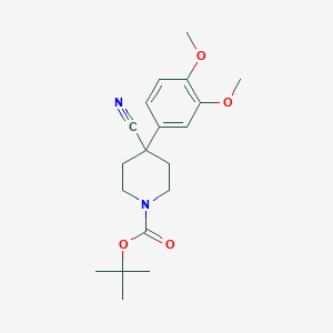 molecular formula C19H26N2O4 B1502849 1-Boc-4-cyano-4-(3,4-dimethoxyphenyl)-piperidine CAS No. 666179-93-7