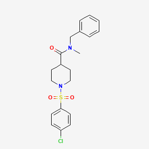 molecular formula C20H23ClN2O3S B15028502 N-benzyl-1-[(4-chlorophenyl)sulfonyl]-N-methylpiperidine-4-carboxamide 