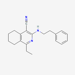 1-Ethyl-3-[(2-phenylethyl)amino]-5,6,7,8-tetrahydroisoquinoline-4-carbonitrile