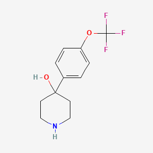 molecular formula C12H14F3NO2 B1502851 4-[4-(三氟甲氧基)苯基]-4-哌啶醇 CAS No. 871112-40-2