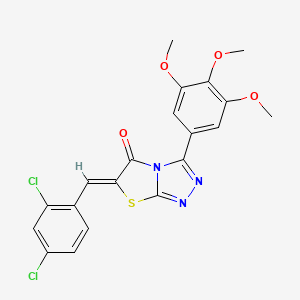 molecular formula C20H15Cl2N3O4S B15028513 (6Z)-6-(2,4-dichlorobenzylidene)-3-(3,4,5-trimethoxyphenyl)[1,3]thiazolo[2,3-c][1,2,4]triazol-5(6H)-one 