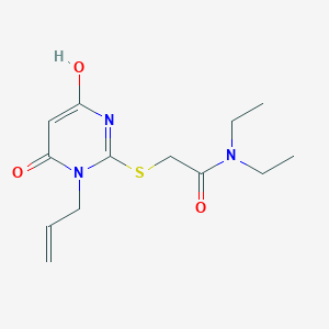 N,N-diethyl-2-{[4-hydroxy-6-oxo-1-(prop-2-en-1-yl)-1,6-dihydropyrimidin-2-yl]sulfanyl}acetamide