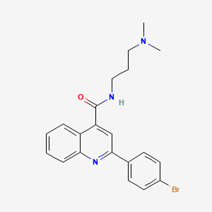 2-(4-bromophenyl)-N-[3-(dimethylamino)propyl]quinoline-4-carboxamide