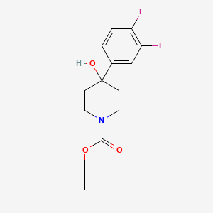 molecular formula C16H21F2NO3 B1502854 Tert-butyl 4-(3,4-difluorophenyl)-4-hydroxypiperidine-1-carboxylate CAS No. 871112-36-6