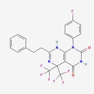 1-(4-fluorophenyl)-4-hydroxy-7-(2-phenylethyl)-5,5-bis(trifluoromethyl)-5,8-dihydropyrimido[4,5-d]pyrimidin-2(1H)-one