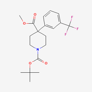 molecular formula C19H24F3NO4 B1502855 1-Boc-4-[3-(trifluoromethyl)phenyl]-4-piperidinecarboxylic acid methyl ester CAS No. 634466-24-3