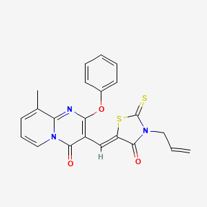 3-[(Z)-(3-allyl-4-oxo-2-thioxo-1,3-thiazolidin-5-ylidene)methyl]-9-methyl-2-phenoxy-4H-pyrido[1,2-a]pyrimidin-4-one