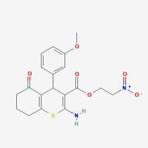 2-nitroethyl 2-amino-4-(3-methoxyphenyl)-5-oxo-5,6,7,8-tetrahydro-4H-thiochromene-3-carboxylate