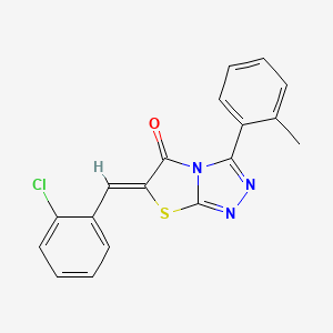 molecular formula C18H12ClN3OS B15028572 (6Z)-6-(2-chlorobenzylidene)-3-(2-methylphenyl)[1,3]thiazolo[2,3-c][1,2,4]triazol-5(6H)-one 