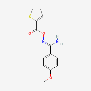 molecular formula C13H12N2O3S B15028573 [(Z)-[amino-(4-methoxyphenyl)methylidene]amino] thiophene-2-carboxylate 