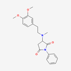 3-{[2-(3,4-Dimethoxyphenyl)ethyl](methyl)amino}-1-phenylpyrrolidine-2,5-dione