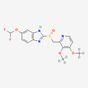 molecular formula C16H15F2N3O4S B1502865 2-[[3,4-bis(trideuteriomethoxy)pyridin-2-yl]methylsulfinyl]-6-(difluoromethoxy)-1H-benzimidazole CAS No. 922727-65-9