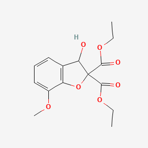 molecular formula C15H18O7 B15028657 diethyl 3-hydroxy-7-methoxy-1-benzofuran-2,2(3H)-dicarboxylate 