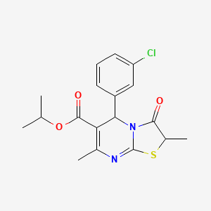 isopropyl 5-(3-chlorophenyl)-2,7-dimethyl-3-oxo-2,3-dihydro-5H-[1,3]thiazolo[3,2-a]pyrimidine-6-carboxylate