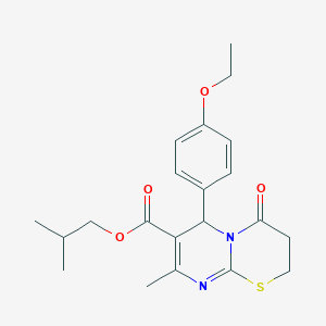 2-methylpropyl 6-(4-ethoxyphenyl)-8-methyl-4-oxo-3,4-dihydro-2H,6H-pyrimido[2,1-b][1,3]thiazine-7-carboxylate