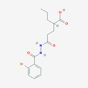 molecular formula C15H19BrN2O4 B15028722 5-{2-[(2-Bromophenyl)carbonyl]hydrazinyl}-5-oxo-2-propylpentanoic acid 