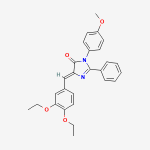 molecular formula C27H26N2O4 B15028729 (5Z)-5-(3,4-diethoxybenzylidene)-3-(4-methoxyphenyl)-2-phenyl-3,5-dihydro-4H-imidazol-4-one 