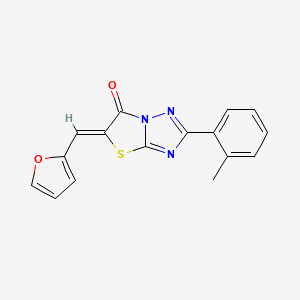 molecular formula C16H11N3O2S B15028752 (5Z)-5-(2-furylmethylene)-2-(2-methylphenyl)[1,3]thiazolo[3,2-b][1,2,4]triazol-6(5H)-one 