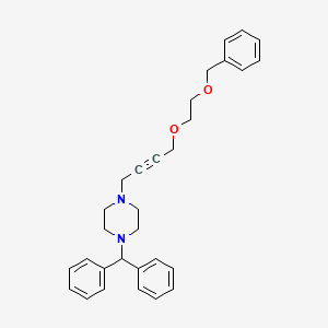 molecular formula C30H34N2O2 B15028756 1-{4-[2-(Benzyloxy)ethoxy]but-2-yn-1-yl}-4-(diphenylmethyl)piperazine 