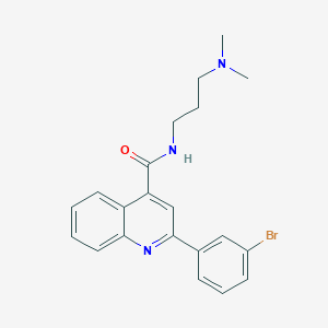 molecular formula C21H22BrN3O B15028779 2-(3-bromophenyl)-N-[3-(dimethylamino)propyl]quinoline-4-carboxamide 