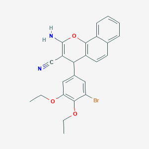 2-amino-4-(3-bromo-4,5-diethoxyphenyl)-4H-benzo[h]chromene-3-carbonitrile