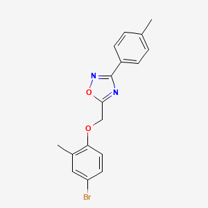 5-[(4-Bromo-2-methylphenoxy)methyl]-3-(4-methylphenyl)-1,2,4-oxadiazole