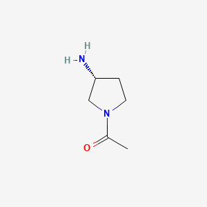 molecular formula C6H12N2O B1502886 1-((R)-3-Amino-pyrrolidin-1-yl)-ethanone CAS No. 1000870-09-6
