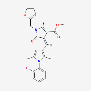 methyl (4Z)-4-{[1-(2-fluorophenyl)-2,5-dimethyl-1H-pyrrol-3-yl]methylidene}-1-(furan-2-ylmethyl)-2-methyl-5-oxo-4,5-dihydro-1H-pyrrole-3-carboxylate