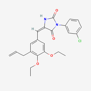 (5E)-3-(3-chlorophenyl)-5-[3,4-diethoxy-5-(prop-2-en-1-yl)benzylidene]imidazolidine-2,4-dione