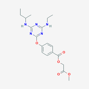 2-Methoxy-2-oxoethyl 4-{[4-(butan-2-ylamino)-6-(ethylamino)-1,3,5-triazin-2-yl]oxy}benzoate