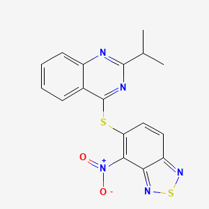 4-[(4-Nitro-2,1,3-benzothiadiazol-5-yl)sulfanyl]-2-(propan-2-yl)quinazoline