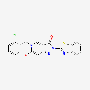 2-(1,3-benzothiazol-2-yl)-5-(2-chlorobenzyl)-4-methyl-3-oxo-3,5-dihydro-2H-pyrazolo[4,3-c]pyridin-6-olate