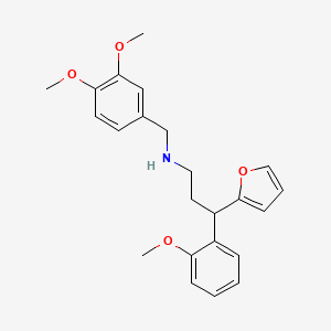 N-(3,4-dimethoxybenzyl)-3-(furan-2-yl)-3-(2-methoxyphenyl)propan-1-amine