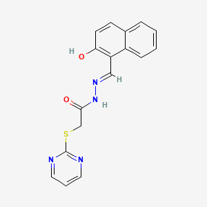 molecular formula C17H14N4O2S B15029041 N'-[(E)-(2-hydroxynaphthalen-1-yl)methylidene]-2-(pyrimidin-2-ylsulfanyl)acetohydrazide 