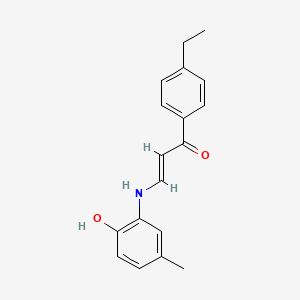 molecular formula C18H19NO2 B15029044 (2E)-1-(4-ethylphenyl)-3-[(2-hydroxy-5-methylphenyl)amino]prop-2-en-1-one 