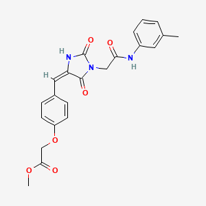 methyl {4-[(E)-(1-{2-[(3-methylphenyl)amino]-2-oxoethyl}-2,5-dioxoimidazolidin-4-ylidene)methyl]phenoxy}acetate