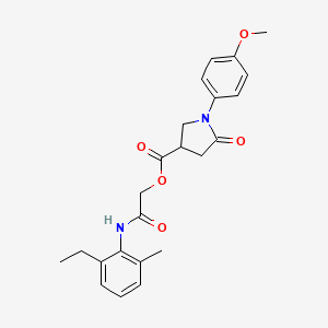 2-[(2-Ethyl-6-methylphenyl)amino]-2-oxoethyl 1-(4-methoxyphenyl)-5-oxopyrrolidine-3-carboxylate