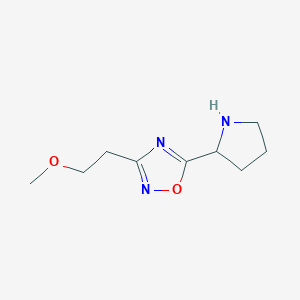 molecular formula C9H15N3O2 B1502908 3-(2-Methoxyethyl)-5-(pyrrolidin-2-yl)-1,2,4-oxadiazole CAS No. 915920-00-2