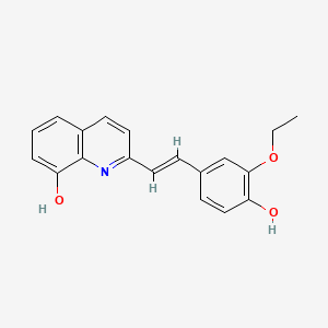 2-[(E)-2-(3-ethoxy-4-hydroxyphenyl)ethenyl]quinolin-8-ol