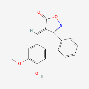 molecular formula C17H13NO4 B15029097 4-(4-Hydroxy-3-methoxy-benzylidene)-3-phenyl-4H-isoxazol-5-one 