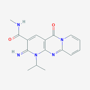 6-imino-N-methyl-2-oxo-7-propan-2-yl-1,7,9-triazatricyclo[8.4.0.03,8]tetradeca-3(8),4,9,11,13-pentaene-5-carboxamide