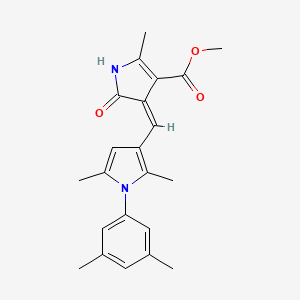 molecular formula C22H24N2O3 B15029132 methyl (4Z)-4-{[1-(3,5-dimethylphenyl)-2,5-dimethyl-1H-pyrrol-3-yl]methylidene}-2-methyl-5-oxo-4,5-dihydro-1H-pyrrole-3-carboxylate 