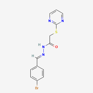 N'-[(E)-(4-bromophenyl)methylidene]-2-(pyrimidin-2-ylsulfanyl)acetohydrazide